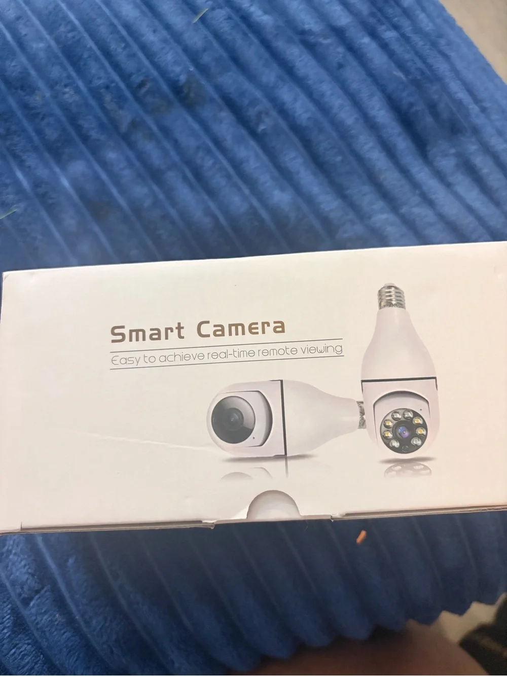 White Smart Camera Bulb with Remote Viewing and Night Vision